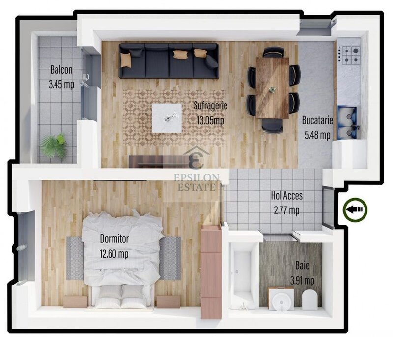 Militari Ap. 2 cam. martie 2026 zona Militari Residence